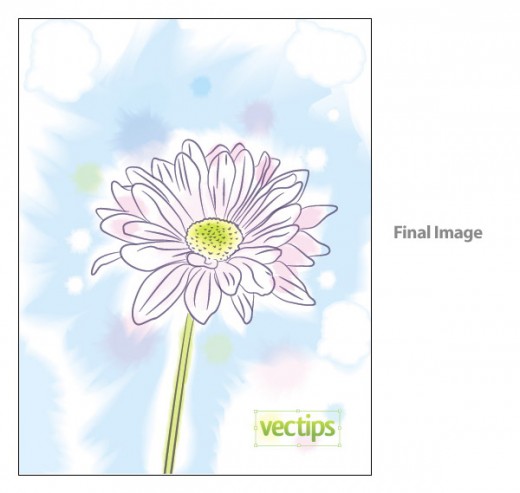 Watercolor Vector Flower Illustration