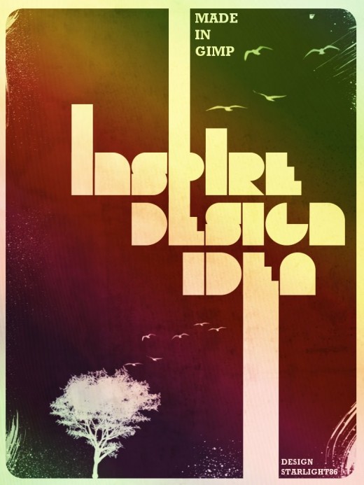 Typography Design Poster in Gimp
