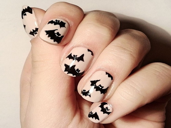 bat nail art design