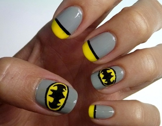 bat nail art design