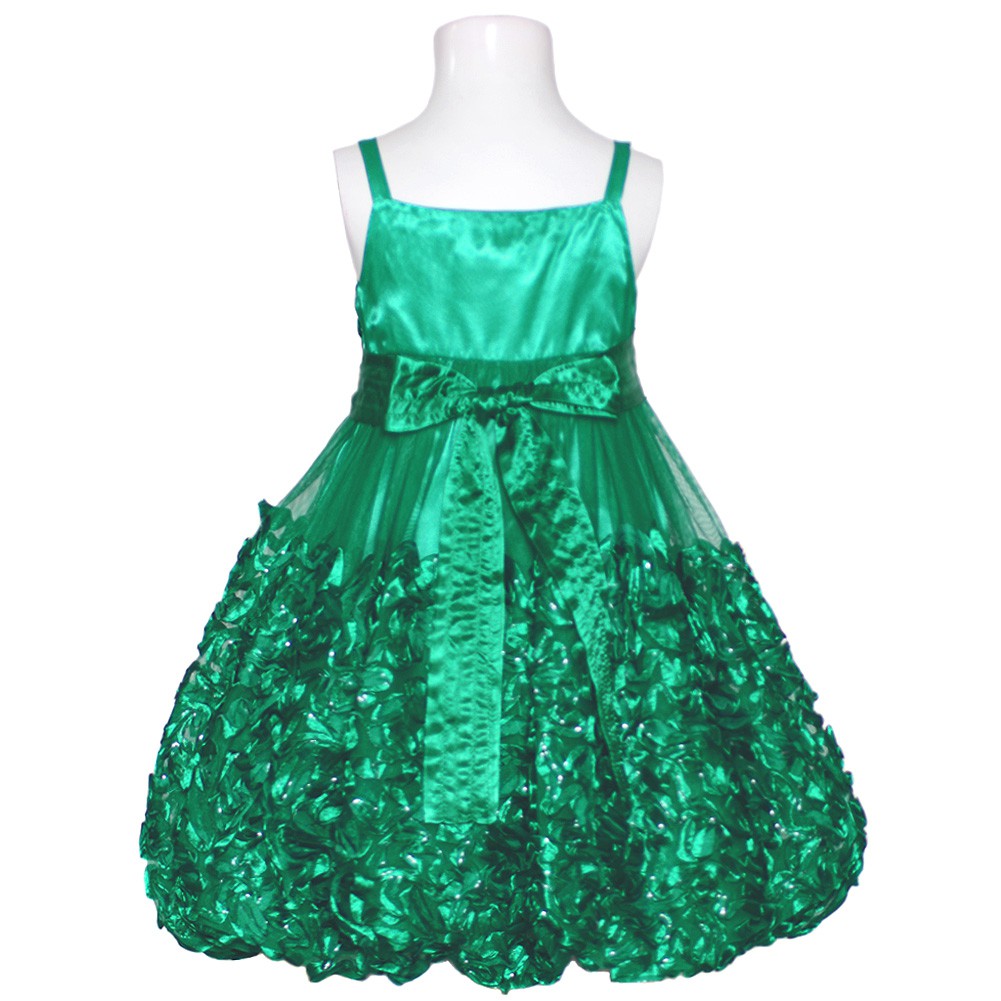 green holiday gown