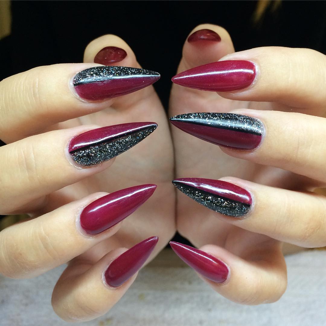 20 Superb Stiletto Nail Art Designs 2016 - YusraBlog.com
