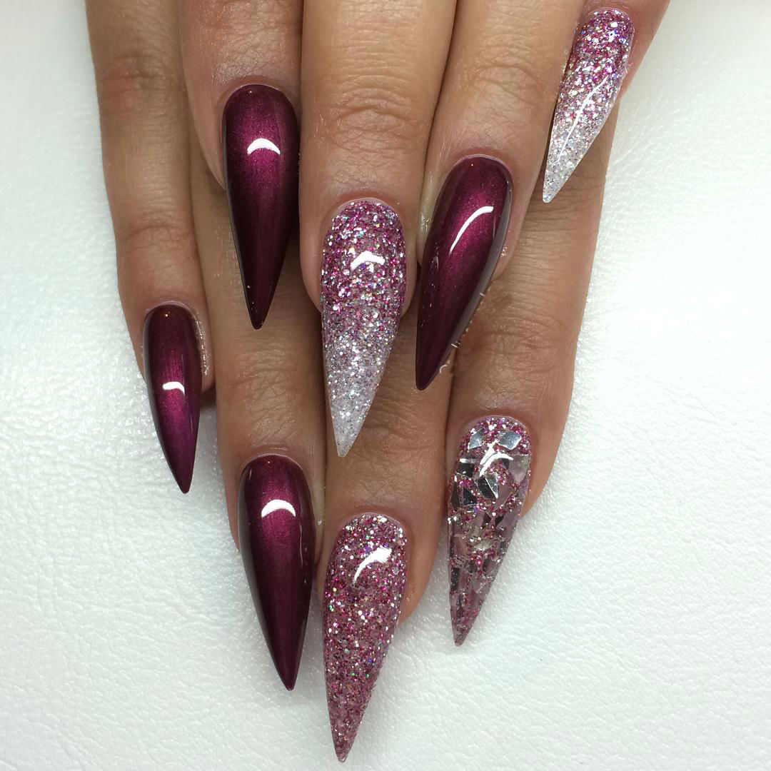 20 Superb Stiletto Nail Art Designs 2016 - YusraBlog.com